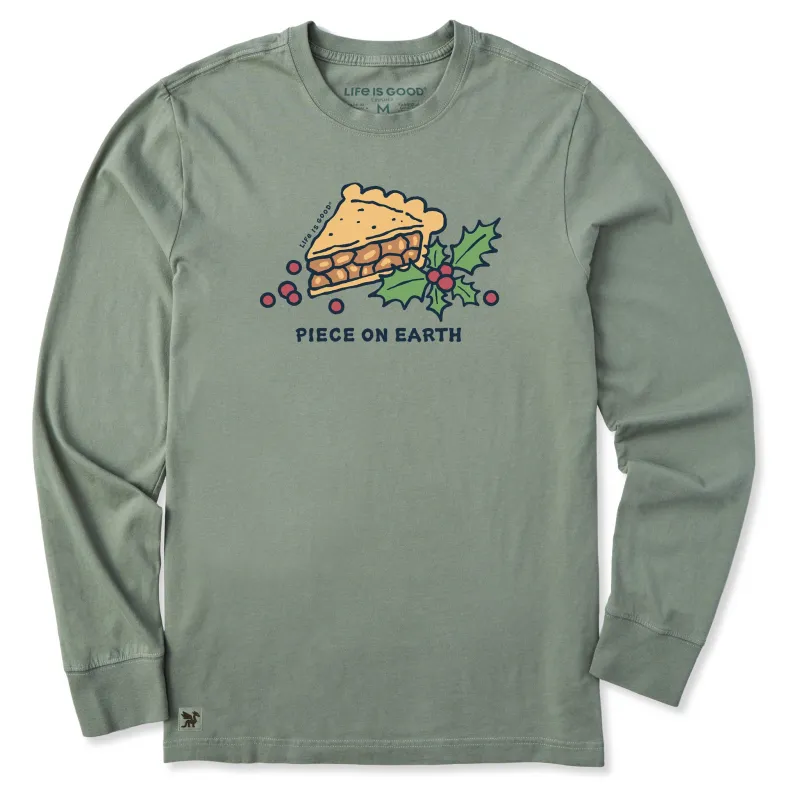 Men's Piece on Earth Apple Pie Long Sleeve Crusher Tee sold by Life is Good
