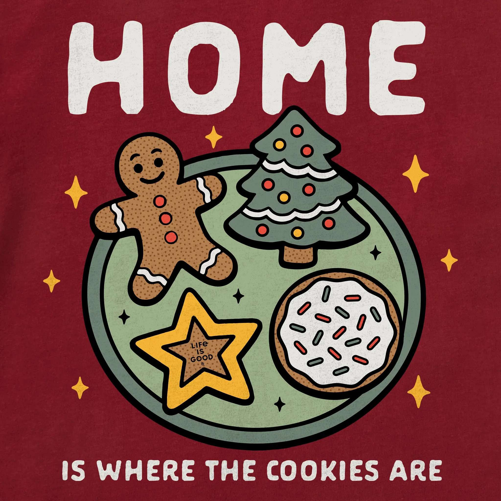 Women's Home is Where the Cookies Are Long Sleeve Crusher Tee sold by Life is Good product image thumbnail 2