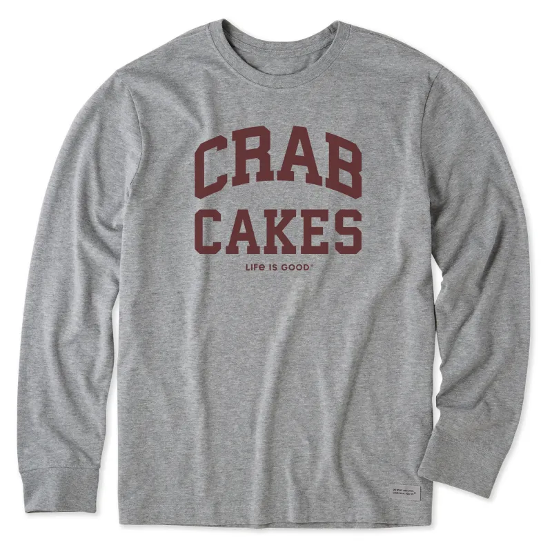 Men's Crab Cakes Arch Long Sleeve Crusher Tee sold by Life is Good