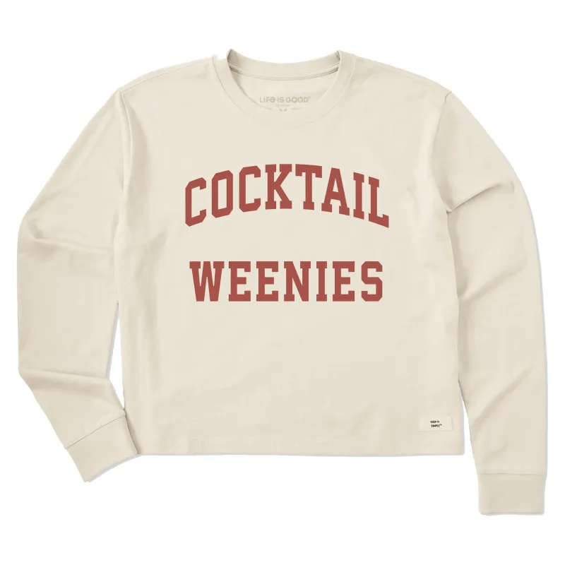 Women's Cocktails Weenies Arch Long Sleeve Crusher Boxy Tee sold by Life is Good