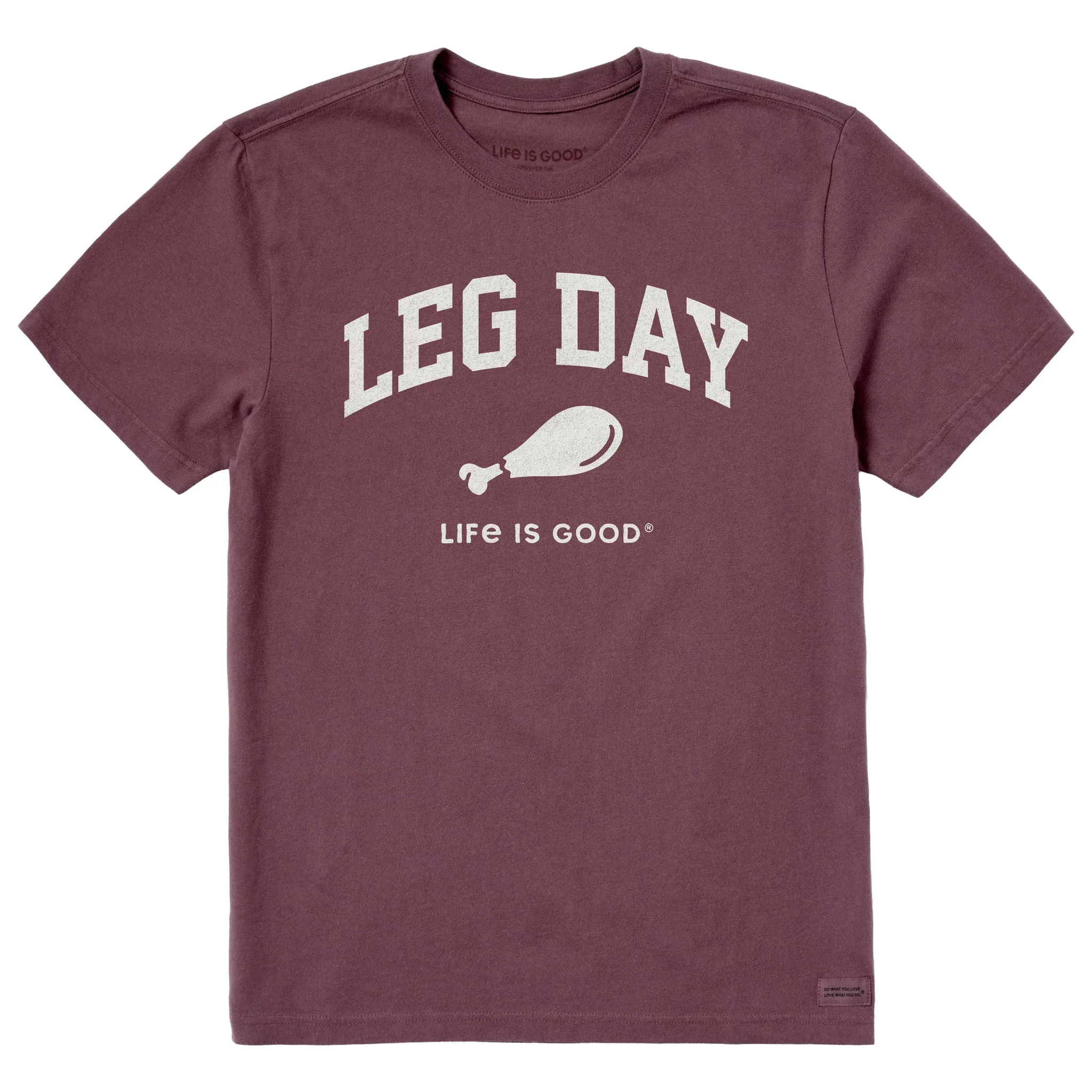 Men's Leg Day Arch Short Sleeve Crusher Tee sold by Life is Good