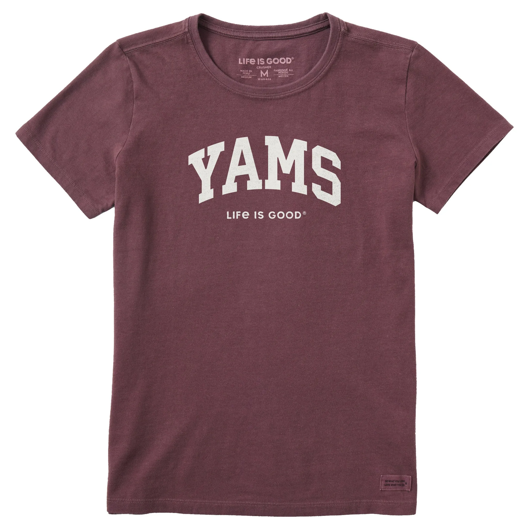 Women's Yams Arch Short Sleeve Crusher Tee sold by Life is Good