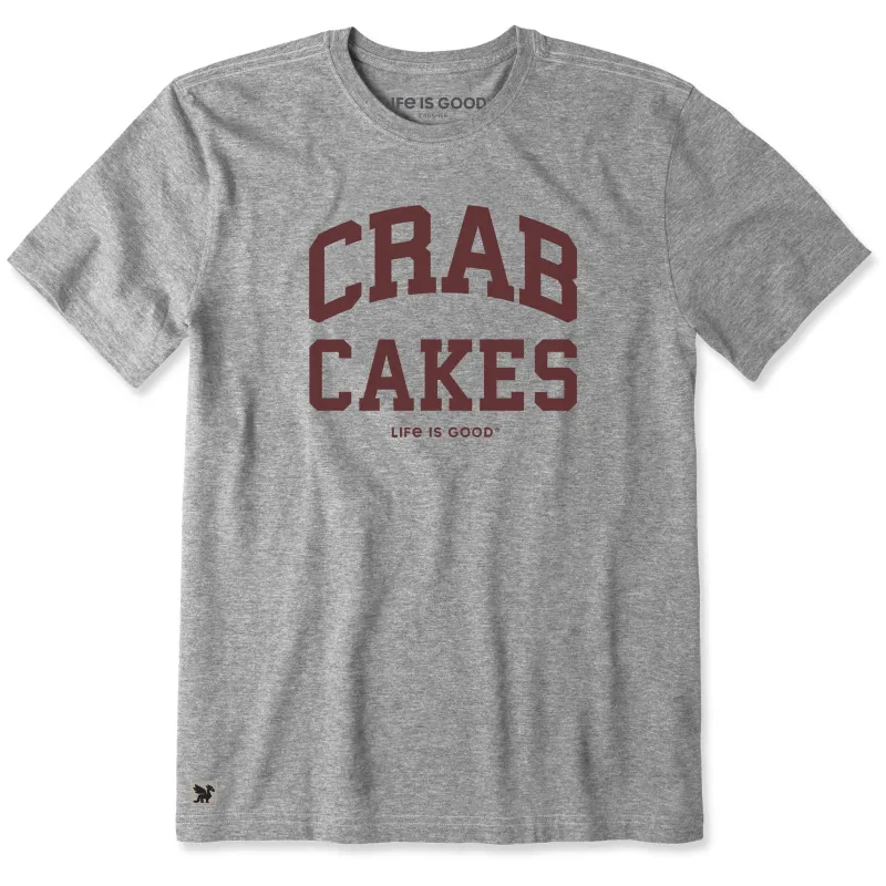 Men's Crab Cakes Arch Short Sleeve Crusher Tee sold by Life is Good