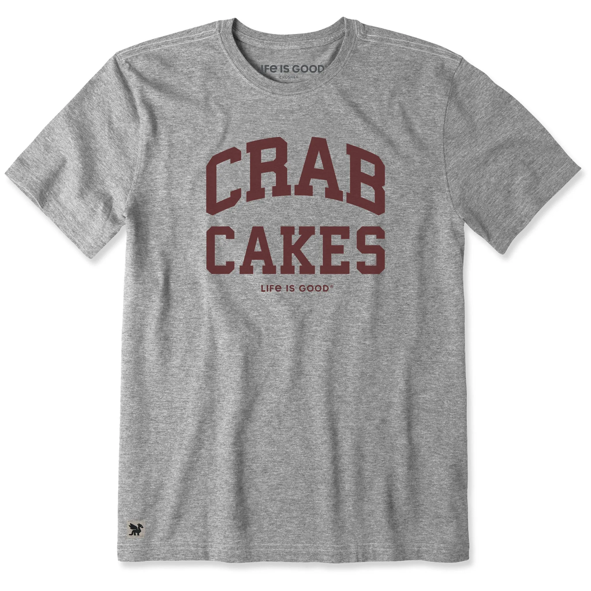 Men's Crab Cakes Arch Short Sleeve Crusher Tee sold by Life is Good