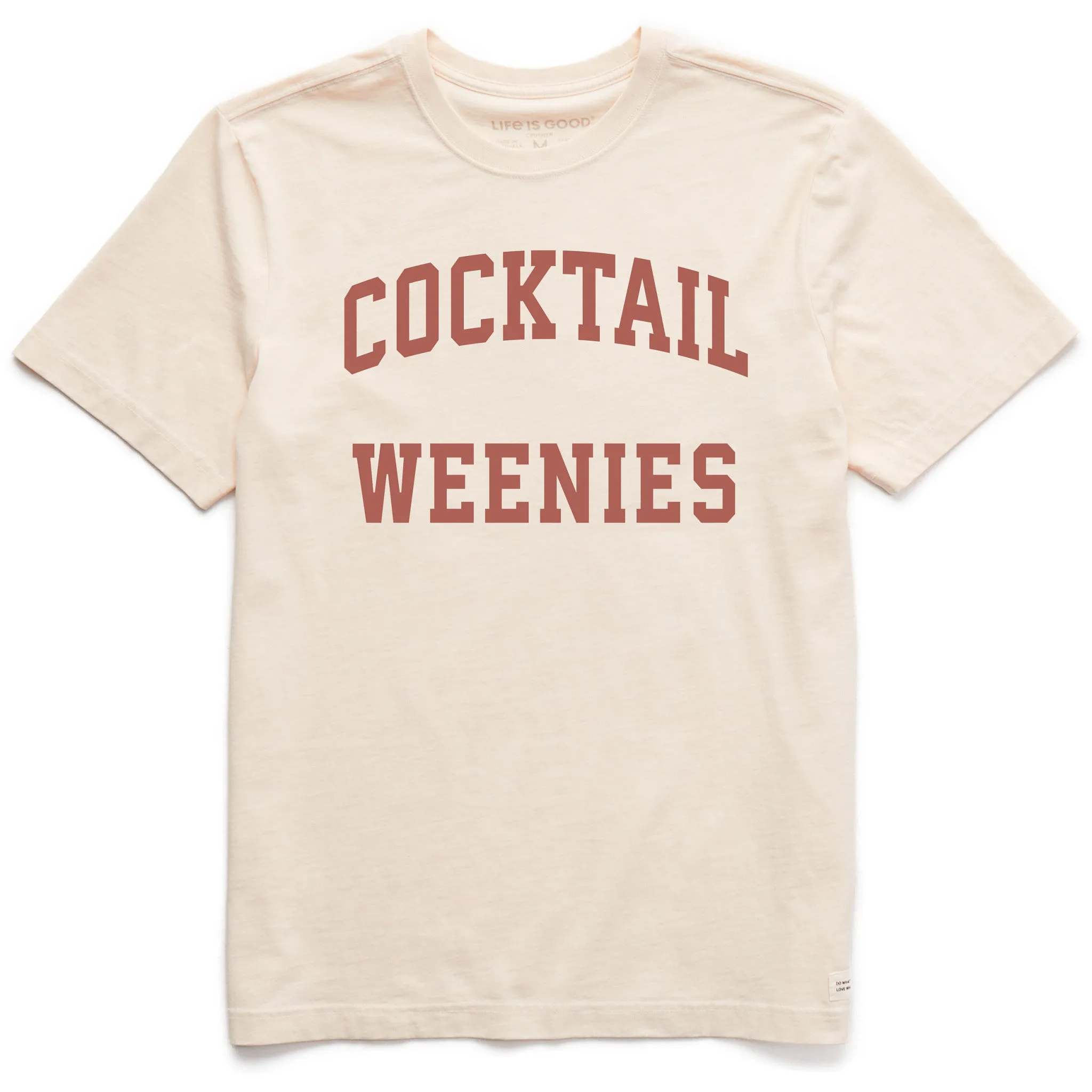 Men's Cocktails Weenies Arch Short Sleeve Crusher Tee sold by Life is Good