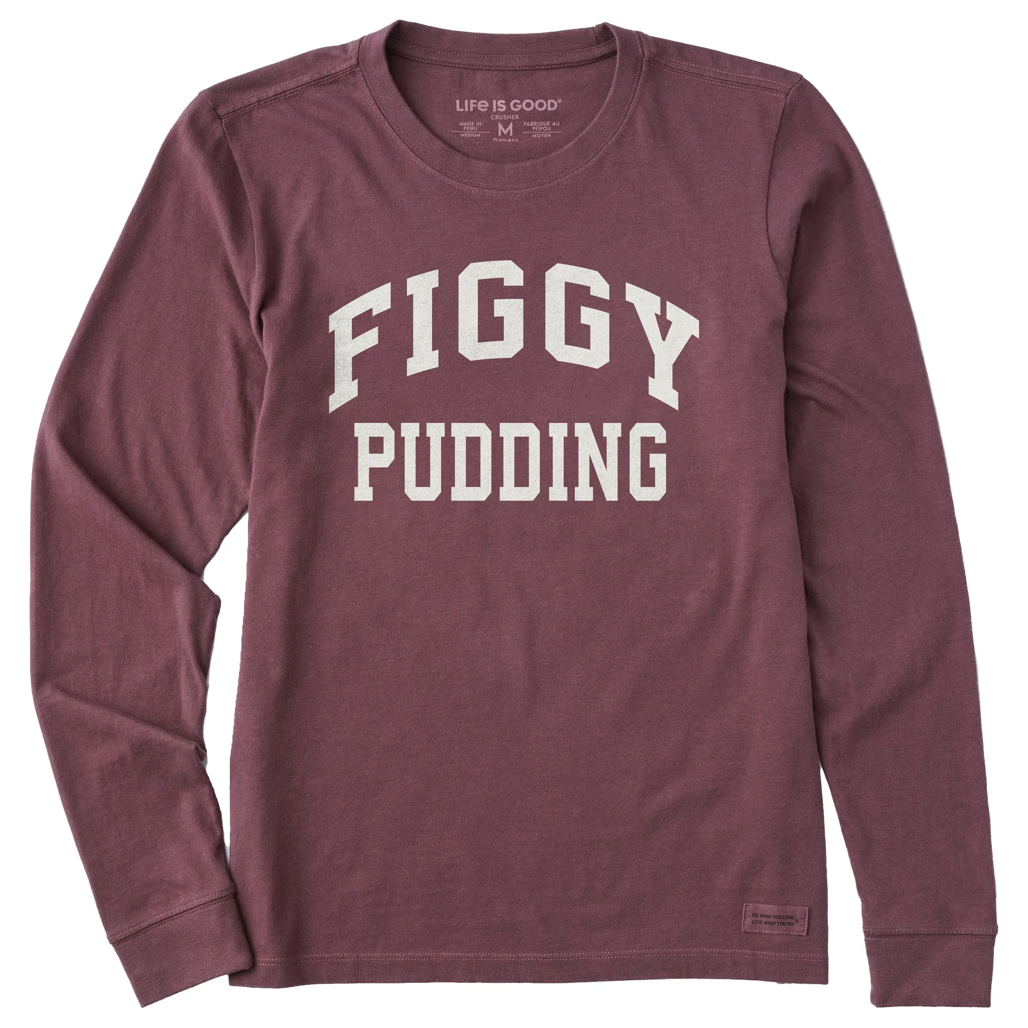 Women's Figgy Pudding Long Sleeve Crusher Tee sold by Life is Good