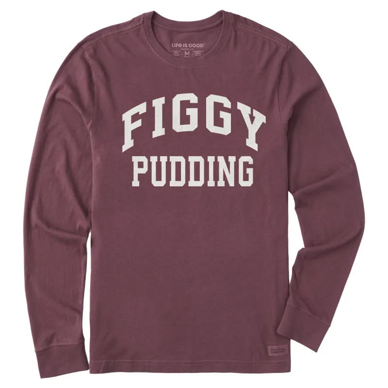 Men's Figgy Pudding Long Sleeve Crusher Tee sold by Life is Good