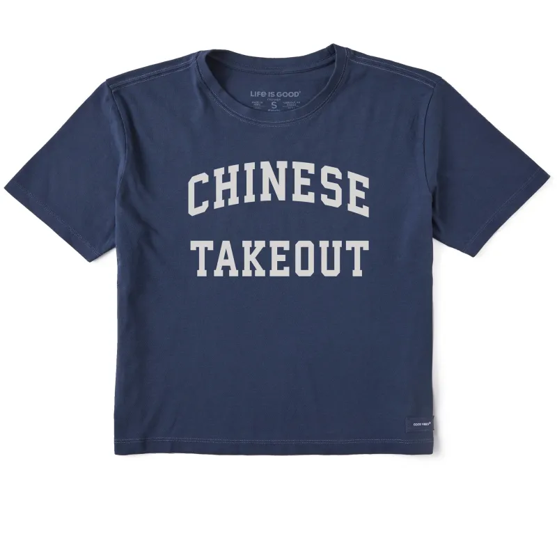 Women's Chinese Takeout Arch Short Sleeve Crusher Boxy Tee sold by Life is Good