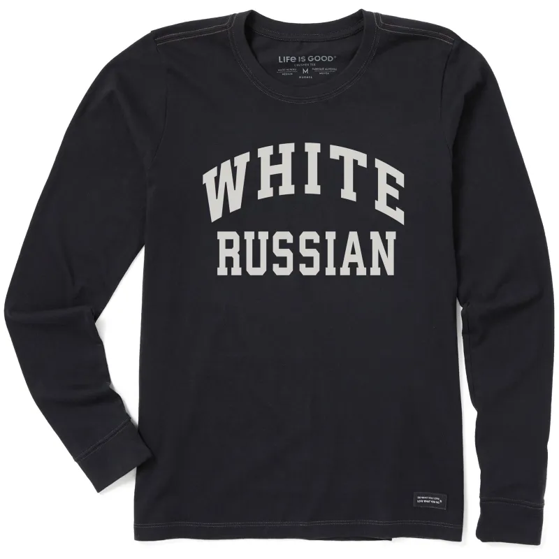Women's White Russian Long Sleeve Crusher Tee made by Life is Good