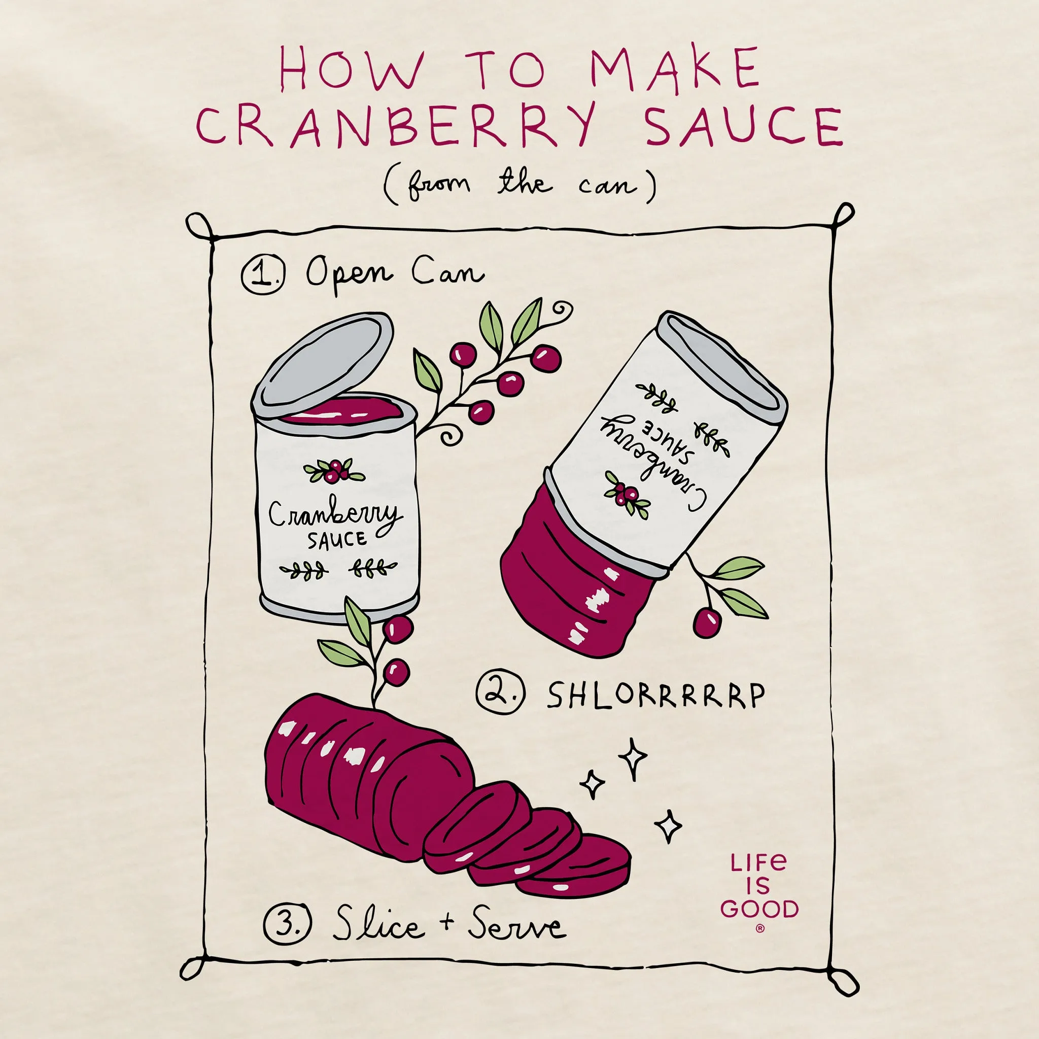 Women's How to Make Cranberry Sauce Short Sleeve Crusher Boxy Tee sold by Life is Good product image thumbnail 2