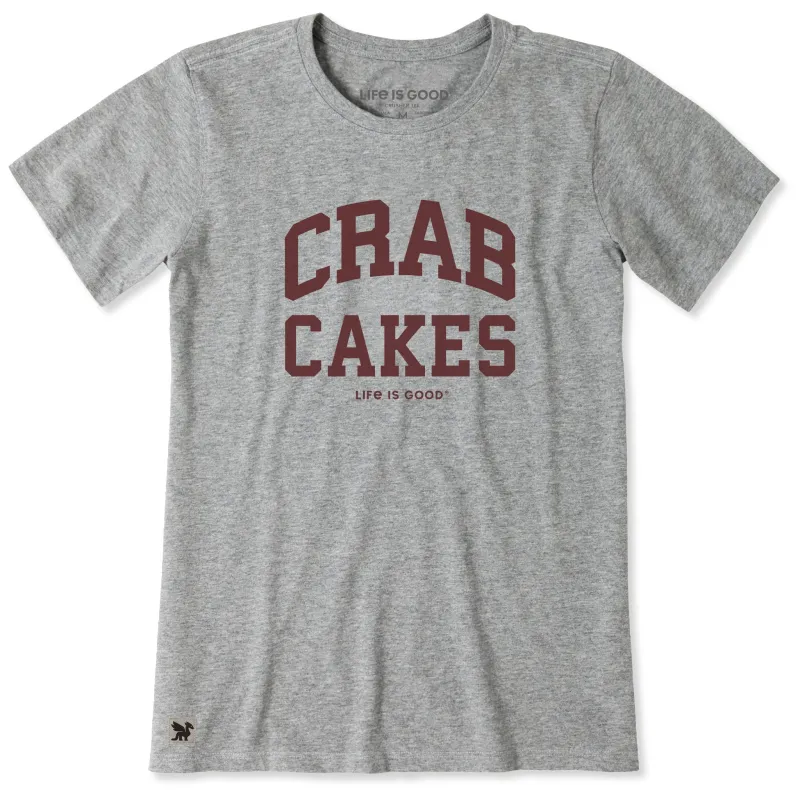 Women's Crab Cakes Arch Short Sleeve Crusher Tee made by Life is Good