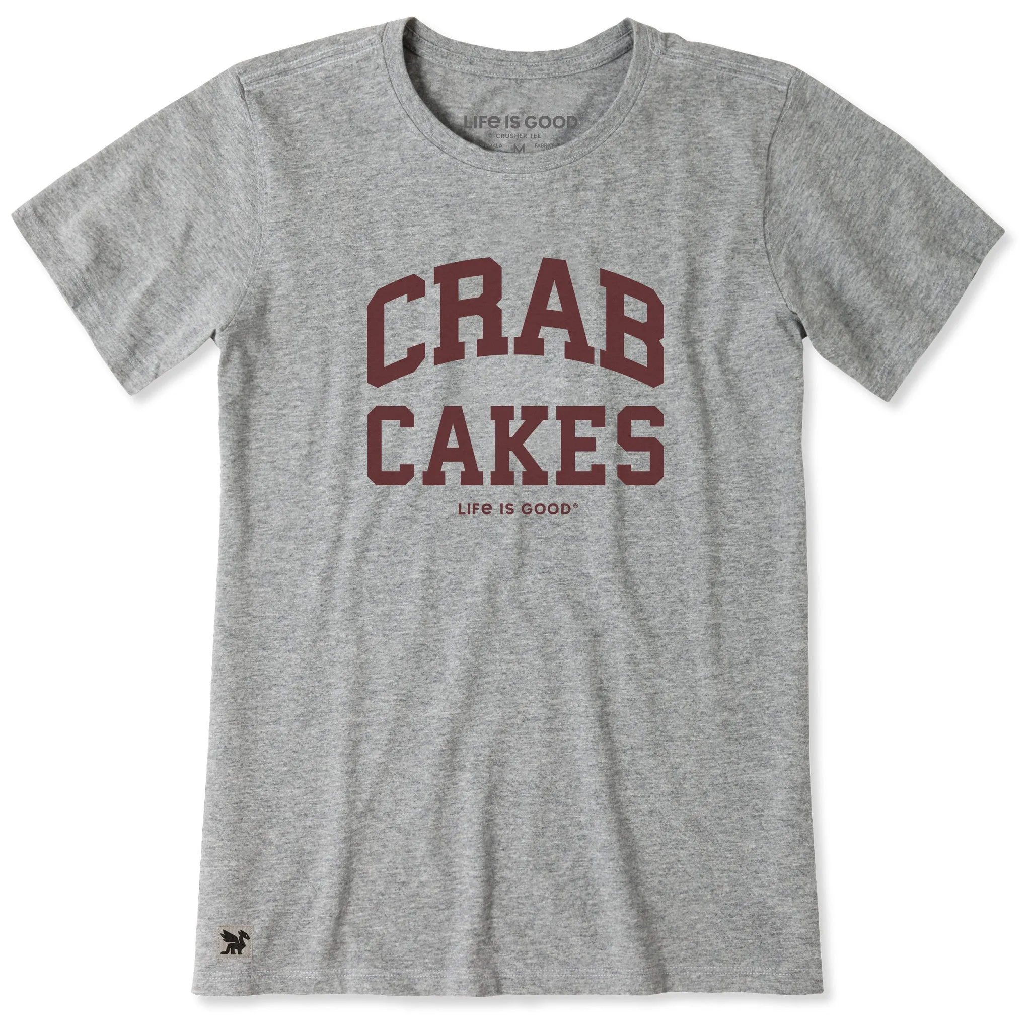 Women's Crab Cakes Arch Short Sleeve Crusher Tee sold by Life is Good