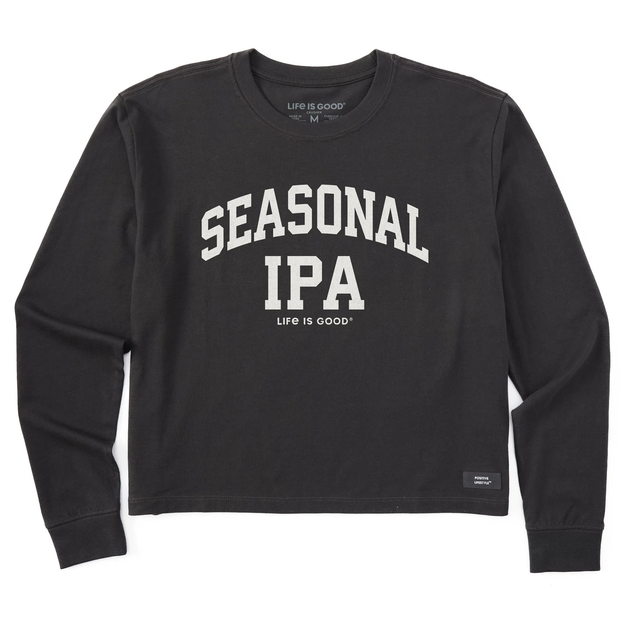 Women's Seasonal IPA Arch Long Sleeve Crusher Boxy Tee sold by Life is Good