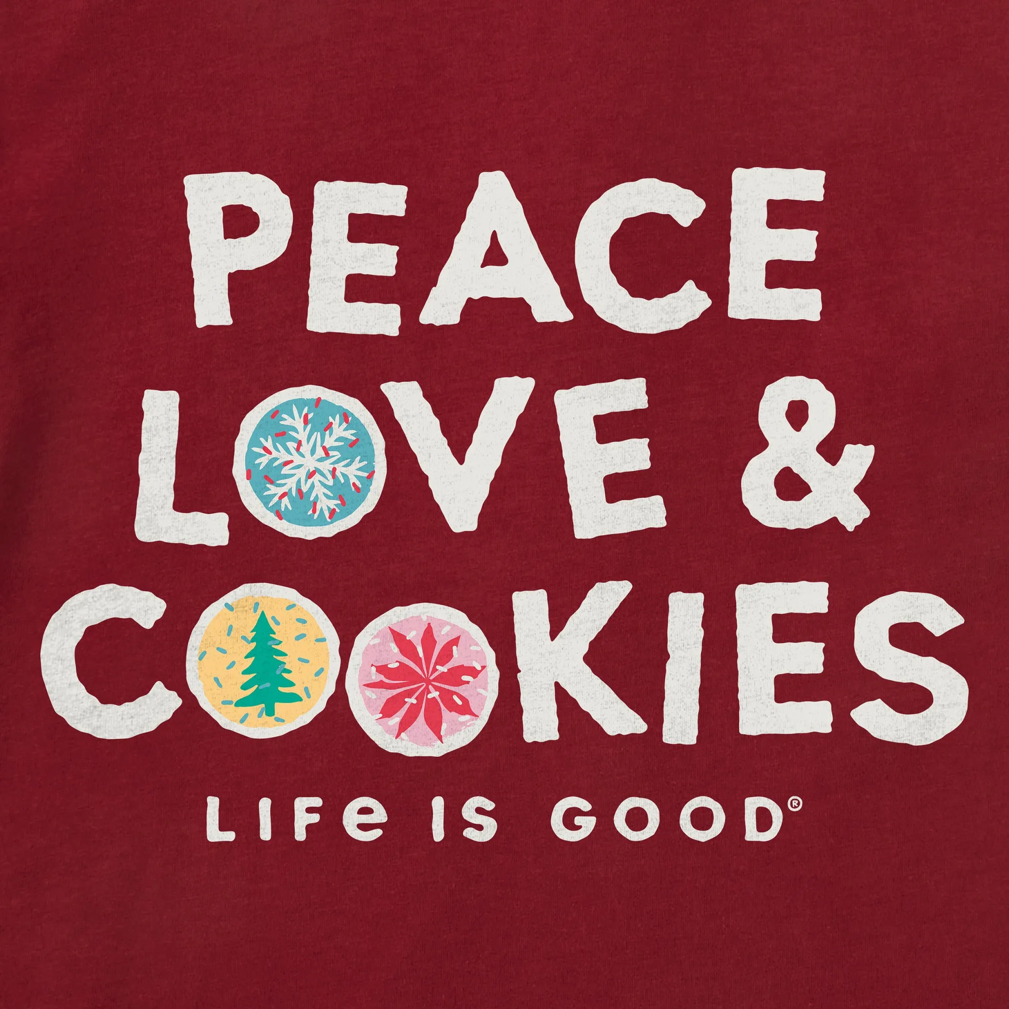 Men's Peace Love & Cookies Short Sleeve Crusher Tee sold by Life is Good product image thumbnail 2