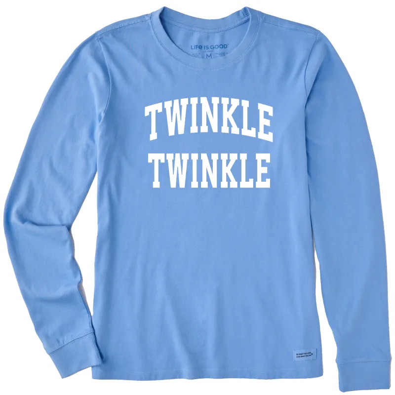 Women's Twinkle Twinkle Arched Long Sleeve Crusher Tee made by Life is Good