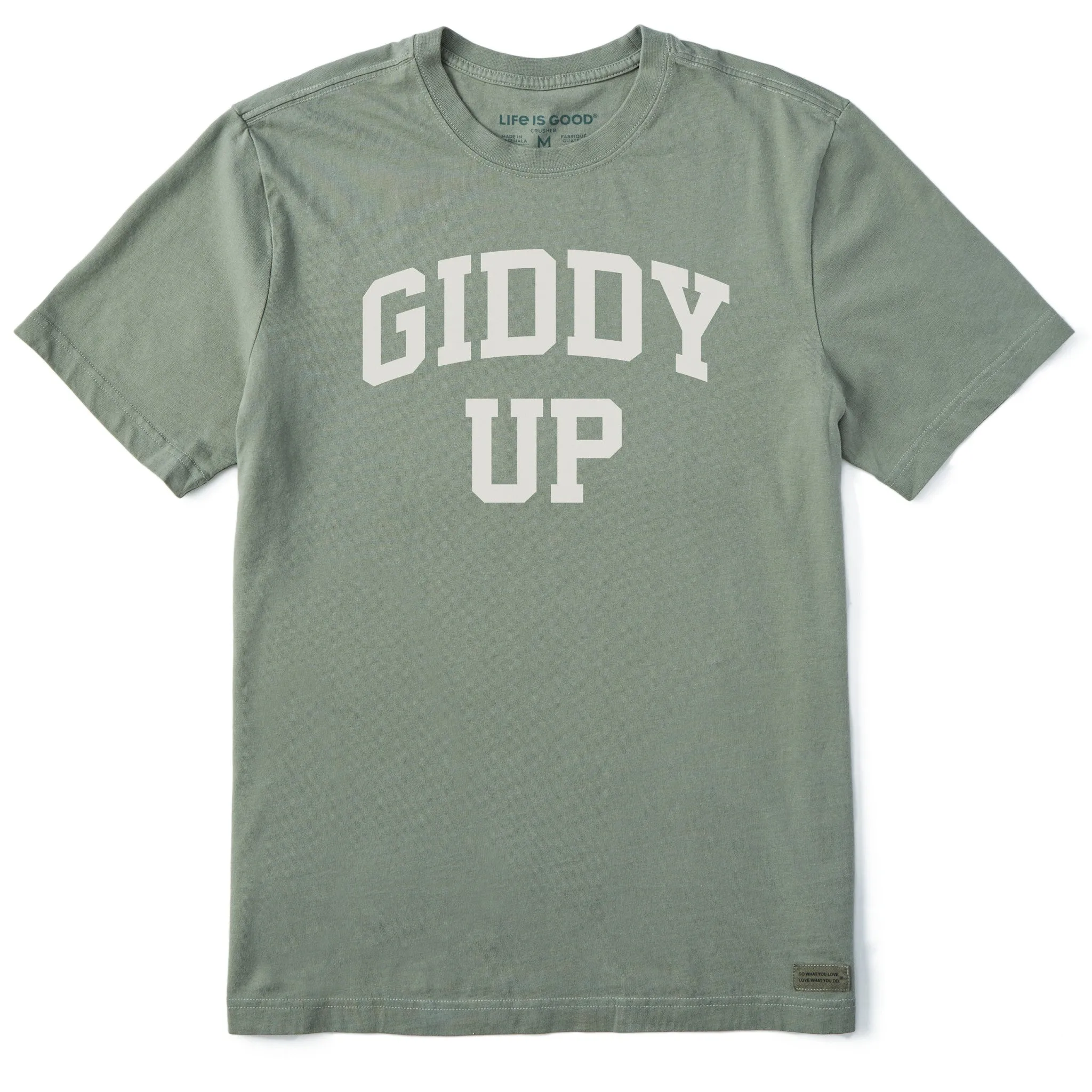 Men's Giddy Up Arch Short Sleeve Crusher Tee sold by Life is Good