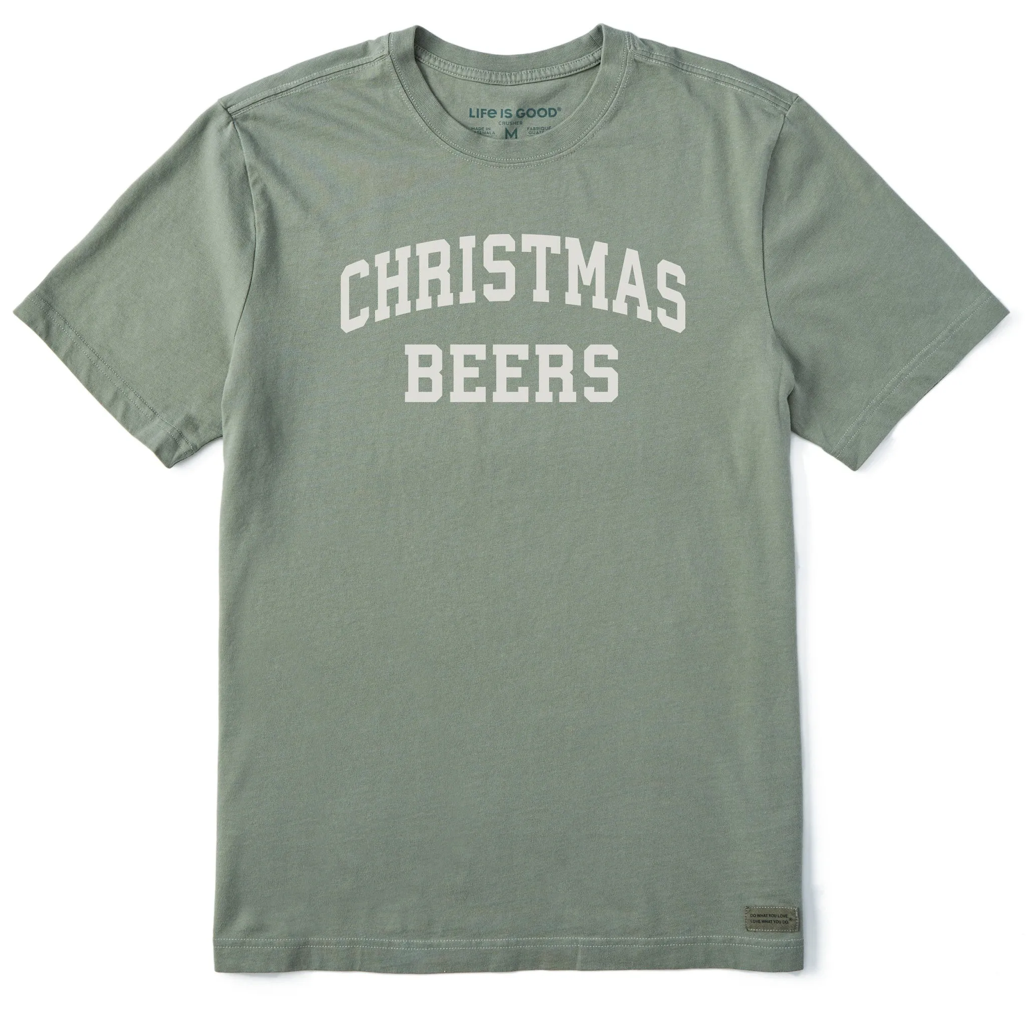 Men's Christmas Beers Arch Short Sleeve Crusher Tee sold by Life is Good