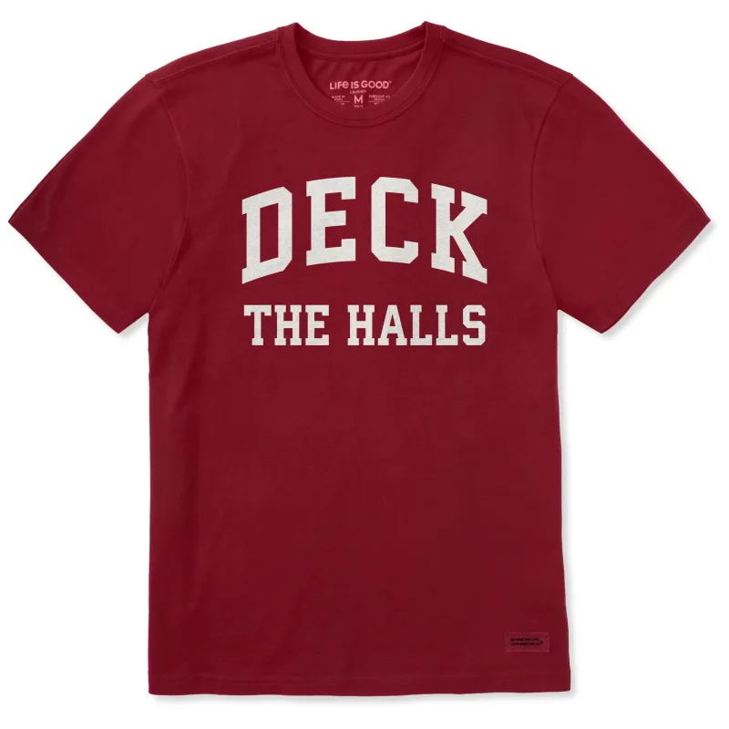 Men's Deck the Halls Arch Short Sleeve Crusher Tee sold by Life is Good