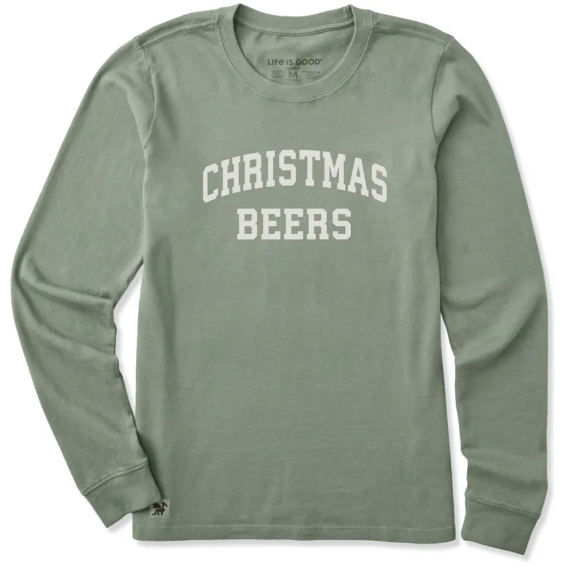 Women's Christmas Beers Arch Long Sleeve Crusher Tee sold by Life is Good