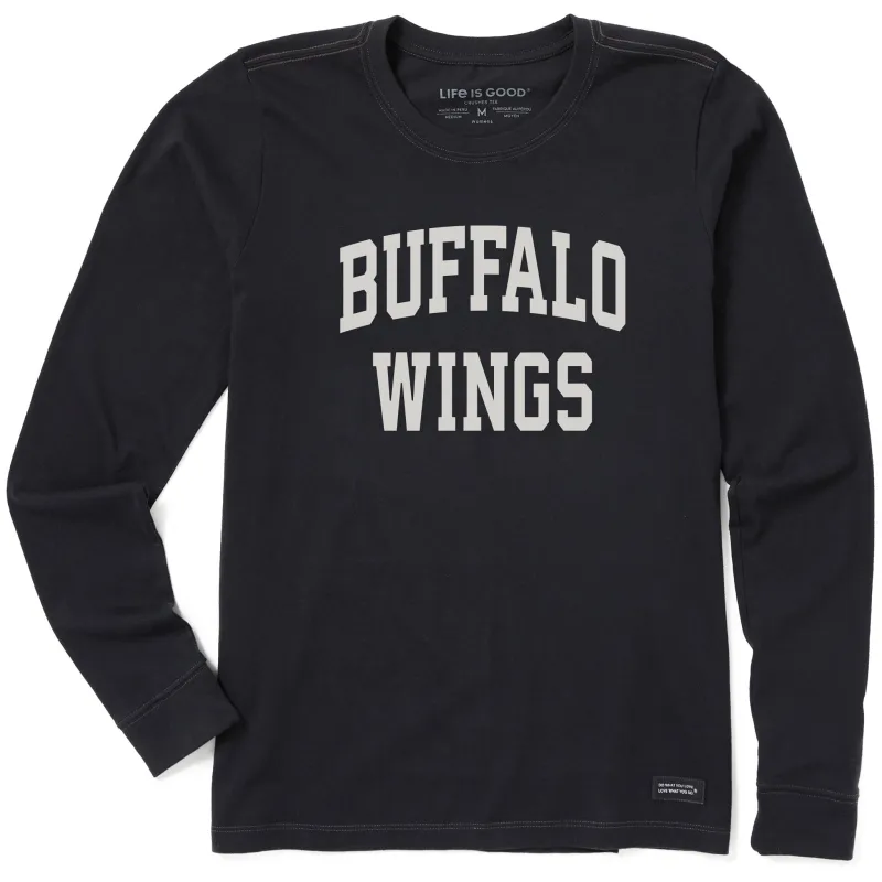 Women's Buffalo Wings Arch Long Sleeve Crusher Tee made by Life is Good