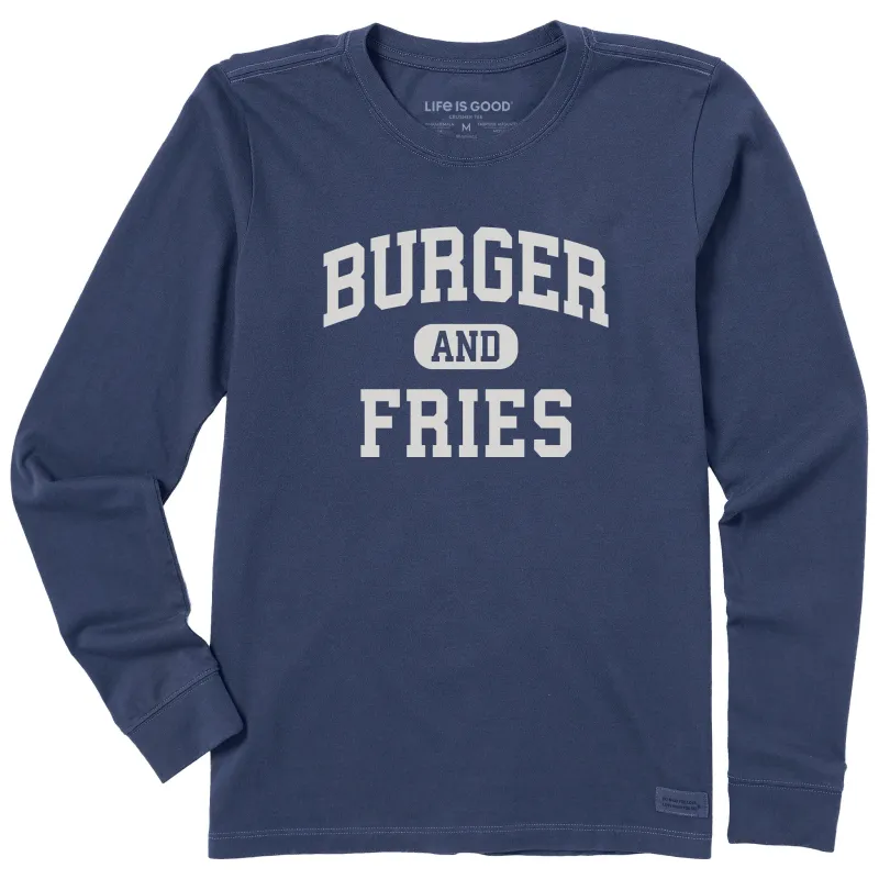 Women's Burger and Fries Arch Long Sleeve Crusher Tee sold by Life is Good