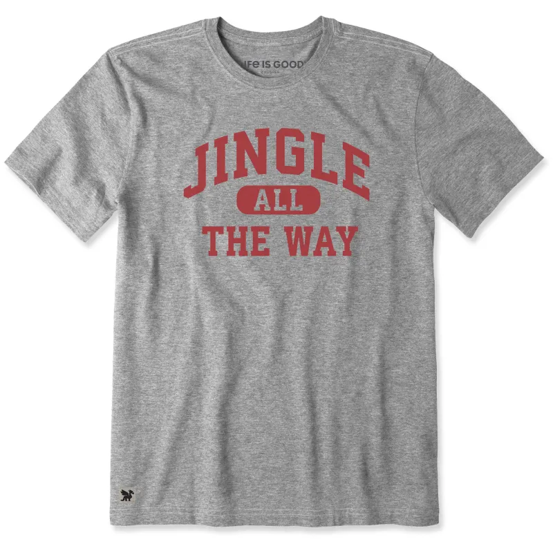 Men's Jingle All the Way Arch Short Sleeve Crusher Tee sold by Life is Good