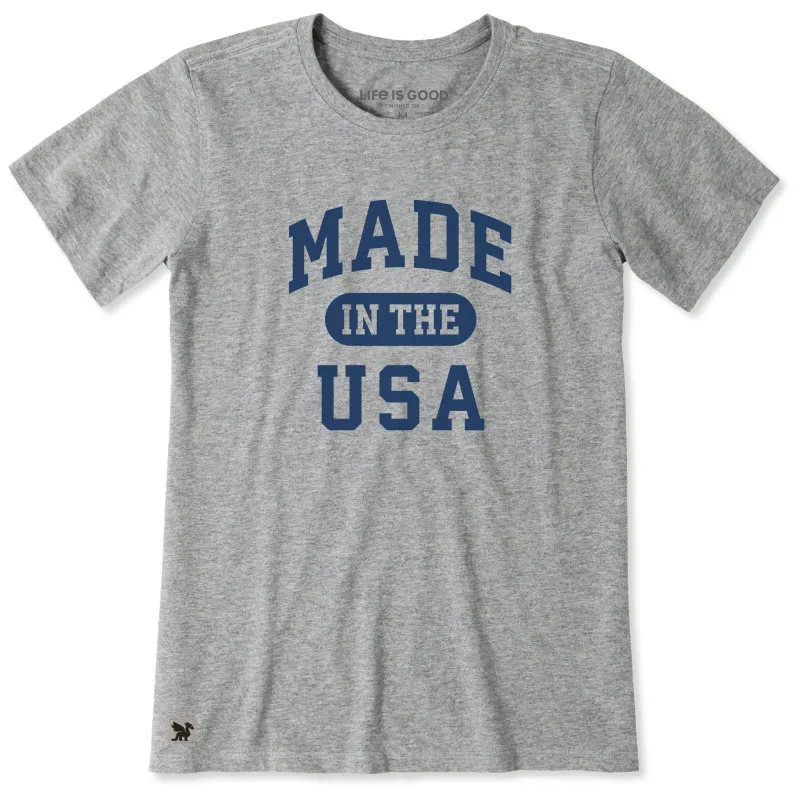 Women's Made in the USA Arch Short Sleeve Crusher Tee sold by Life is Good