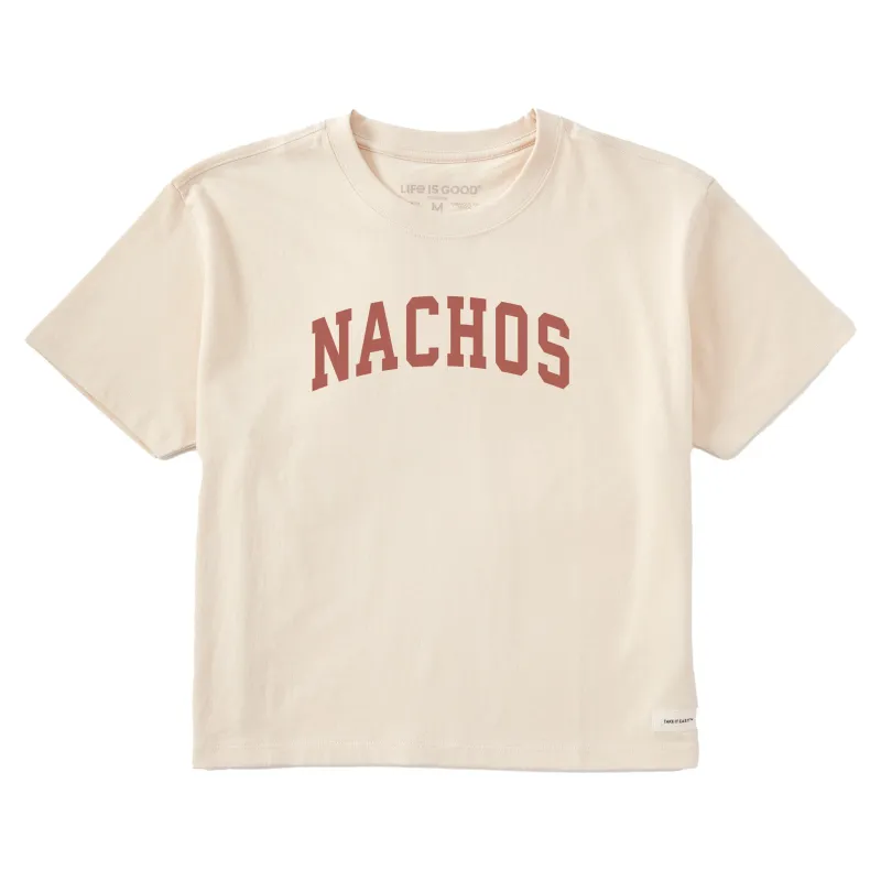 Women's Nachos Arch Short Sleeve Crusher Boxy Tee sold by Life is Good