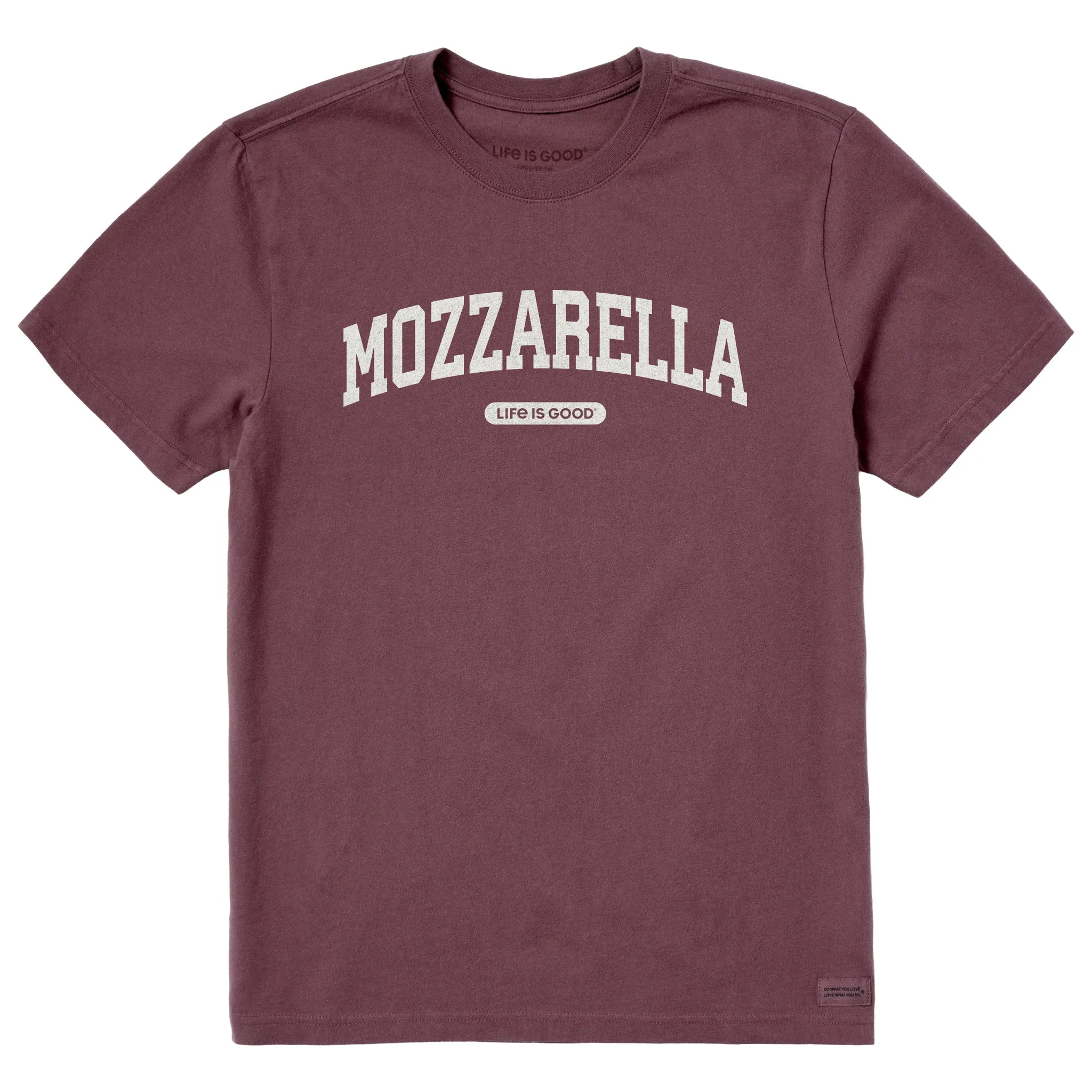 Men's Mozzarella Arch Short Sleeve Crusher Tee sold by Life is Good