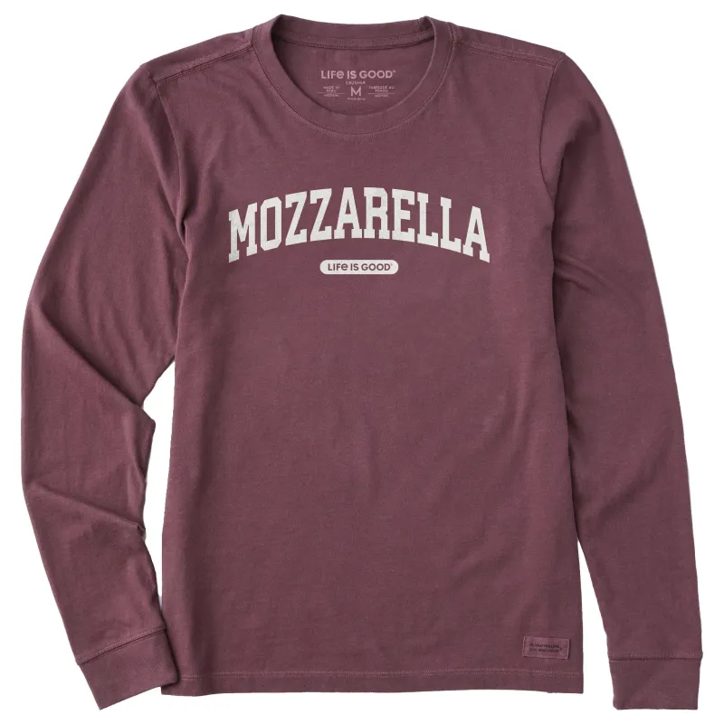 Women's Mozzarella Arch Long Sleeve Crusher Tee sold by Life is Good