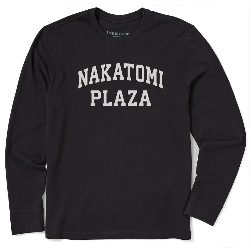 Men's Nakatomi Plaza Arch Long Sleeve Crusher Tee sold by Life is Good