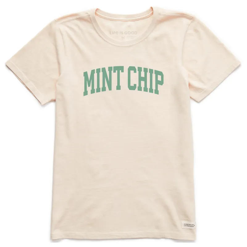 Women's Mint Chip Arch Short Sleeve Crusher Tee sold by Life is Good