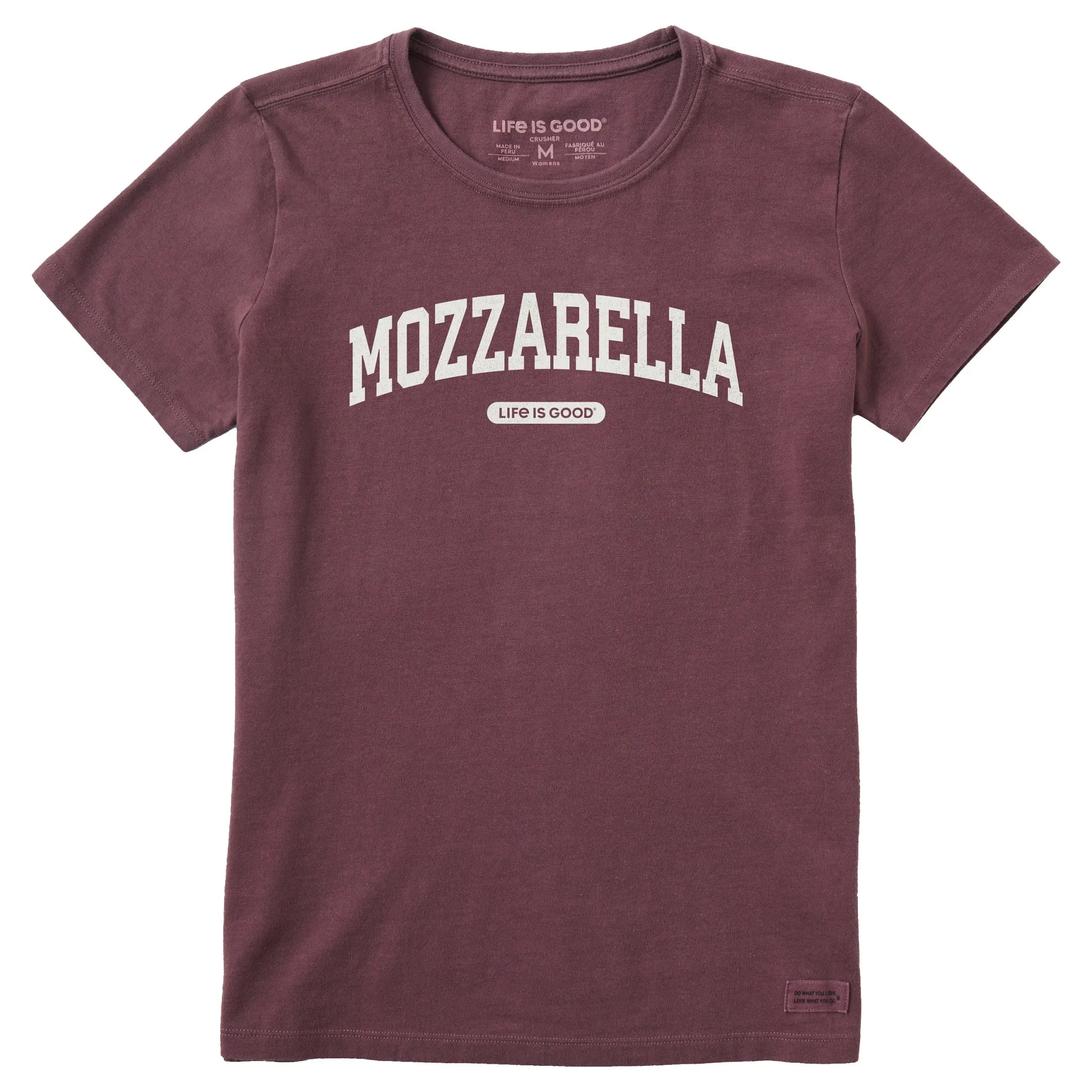 Women's Mozzarella Arch Short Sleeve Crusher Tee sold by Life is Good
