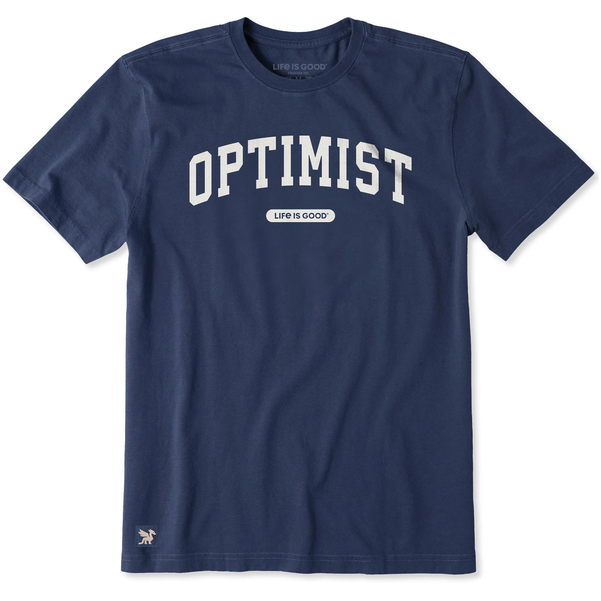 Men's Optimist Arch Short Sleeve Crusher Tee sold by Life is Good