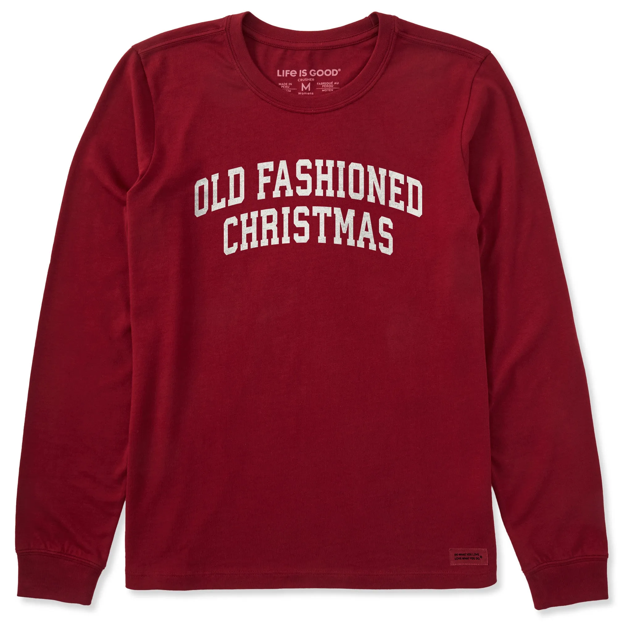 Women's Old Fashioned Christmas Arch Long Sleeve Crusher Tee sold by Life is Good