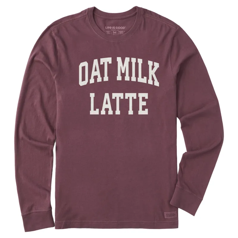 Men's Oat Milk Latte Arch Long Sleeve Crusher Tee sold by Life is Good