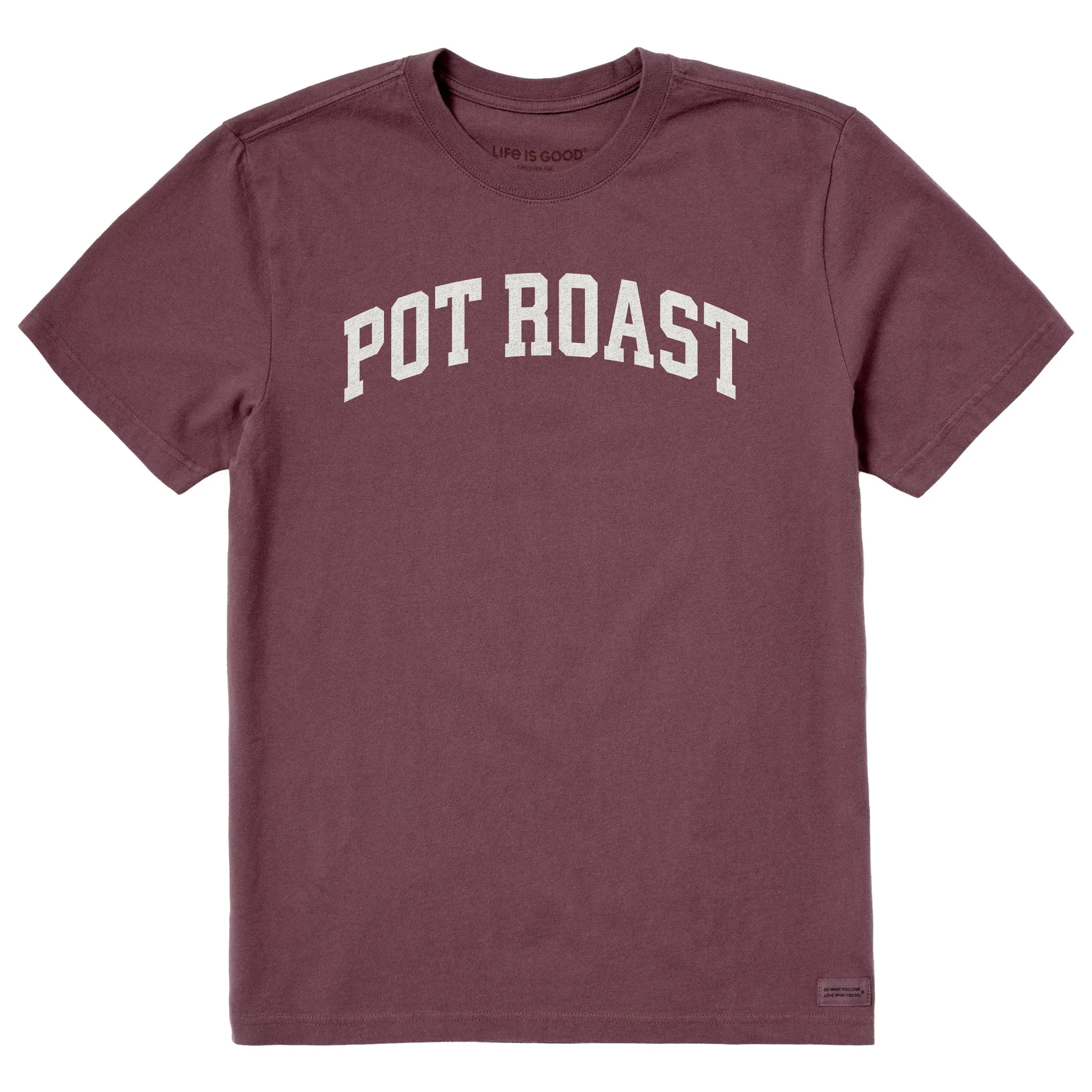 Men's Pot Roast Arch Short Sleeve Crusher Tee sold by Life is Good