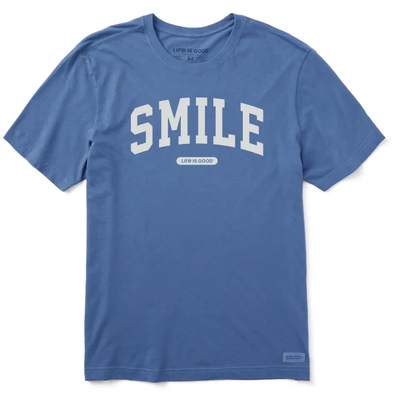 Men's Smile Arch Short Sleeve Crusher Tee sold by Life is Good