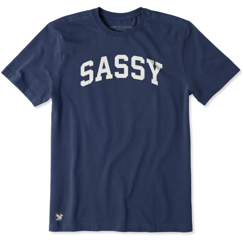 Men's Sassy Arch Short Sleeve Crusher Tee sold by Life is Good