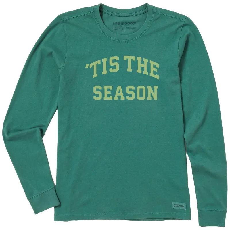 Women's Tis the Season Arch Long Sleeve Crusher Tee made by Life is Good