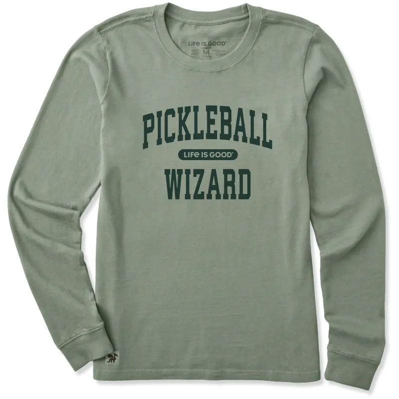 Women's Pickleball Wizard Arch Long Sleeve Crusher Tee sold by Life is Good