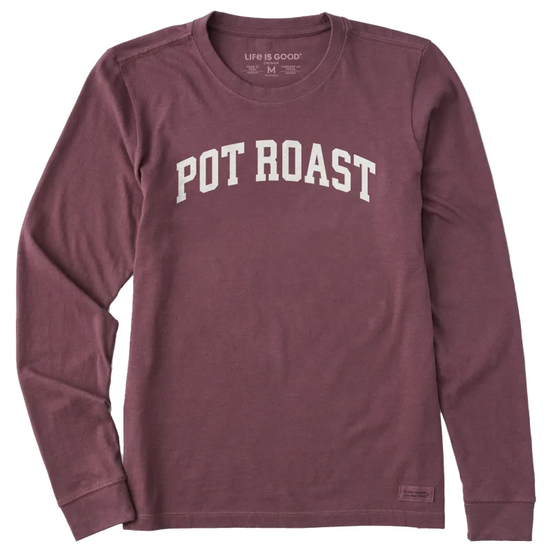 Women's Pot Roast Arch Long Sleeve Crusher Tee sold by Life is Good