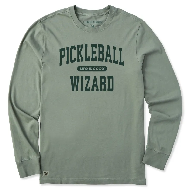 Men's Pickleball Wizard Arch Long Sleeve Crusher Tee sold by Life is Good