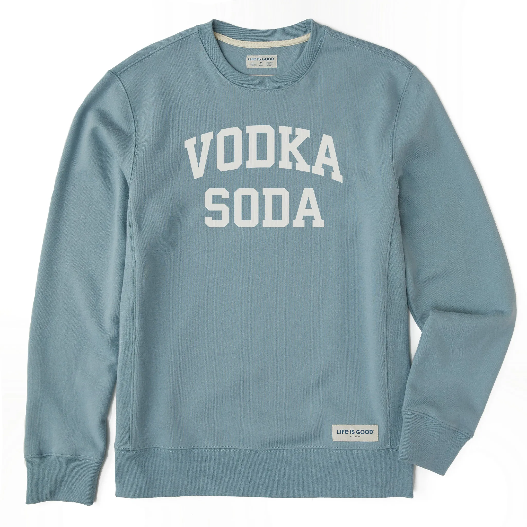 Men's Vodka Soda Arch Simply True Fleece Crew sold by Life is Good