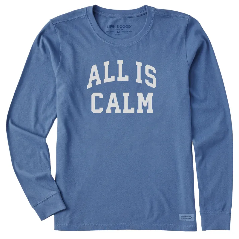 Women's All Is Calm Arch Long Sleeve Crusher Tee made by Life is Good