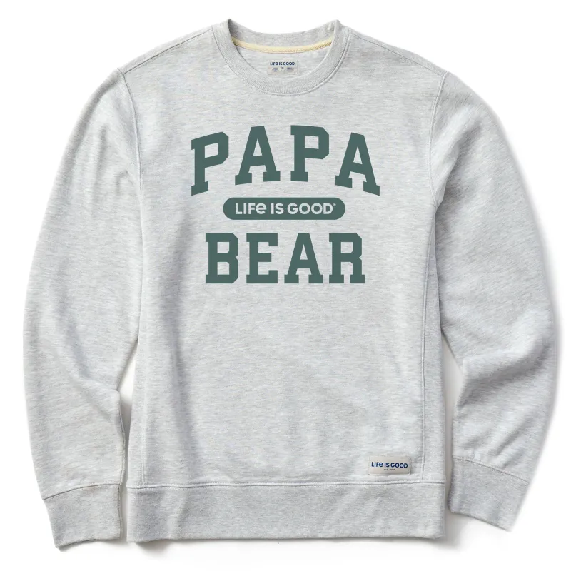 Men's Papa Bear Arch Simply True Fleece Crew sold by Life is Good
