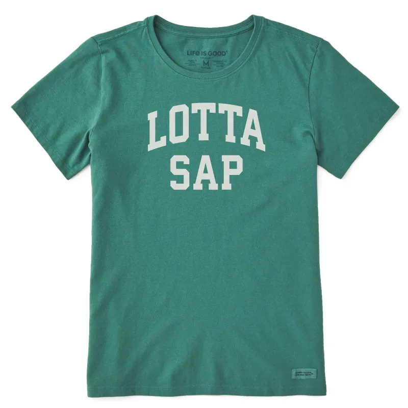 Women's Lotta Sap Arch Short Sleeve Crusher Tee sold by Life is Good