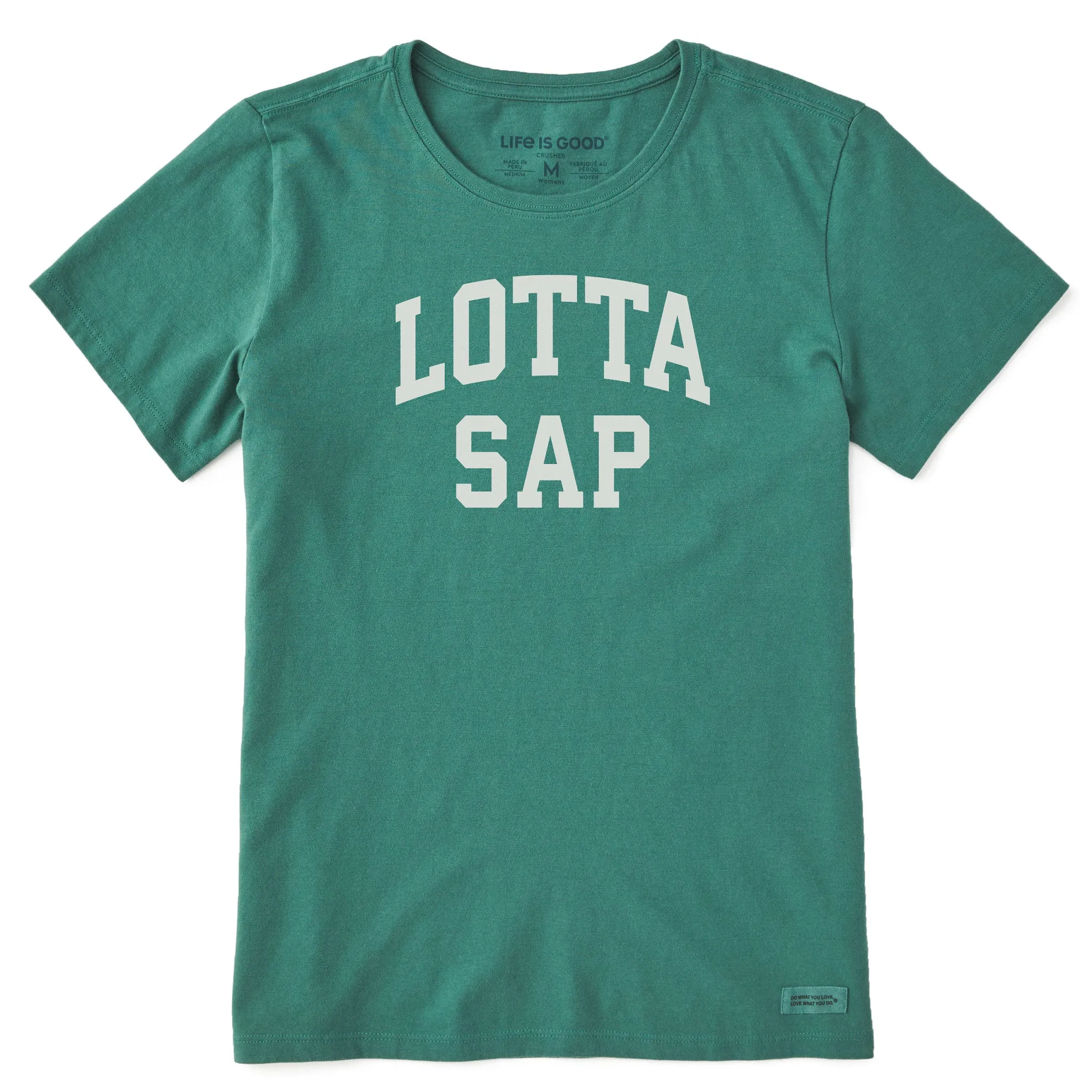 Women's Lotta Sap Arch Short Sleeve Crusher Tee sold by Life is Good