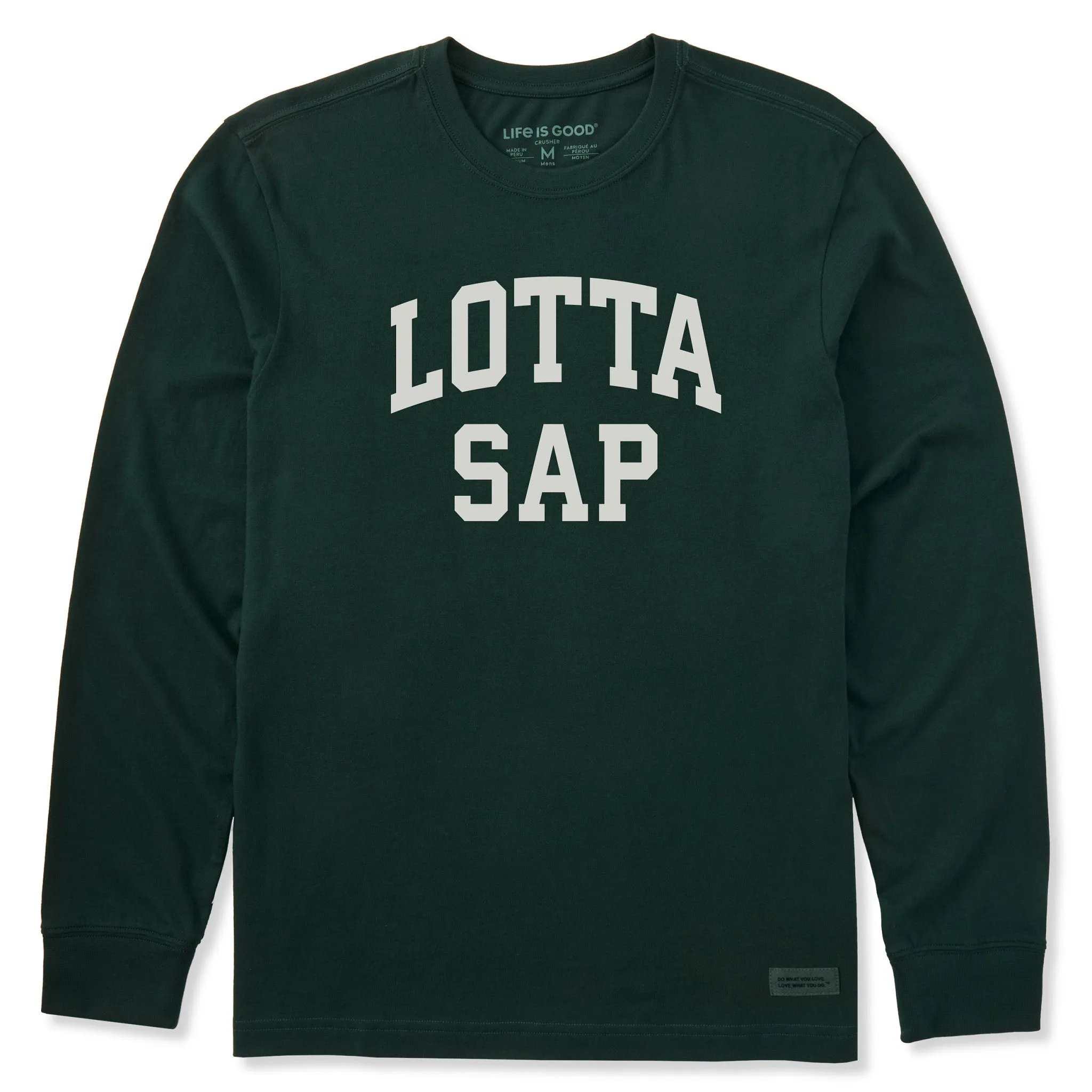 Men's Lotta Sap Arch Long Sleeve Crusher Tee sold by Life is Good