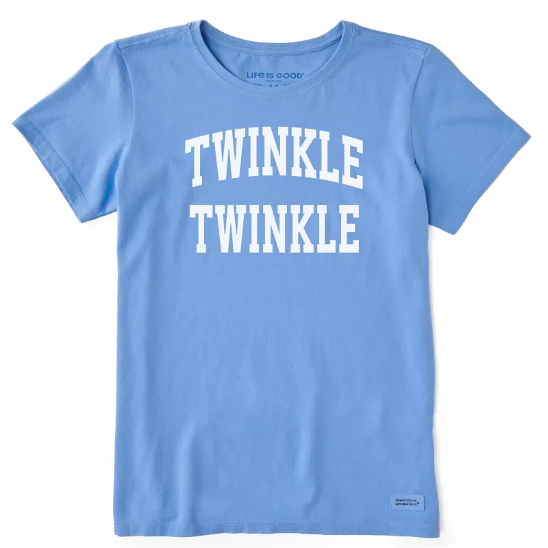 Women's Twinkle Twinkle Arched Short Sleeve Crusher Tee sold by Life is Good